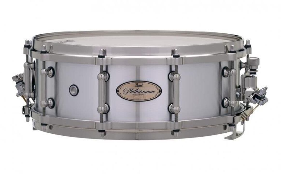 Pearl Philharmonic Concert Snare Drum Silver White Swirl - Maple Birch 14x5