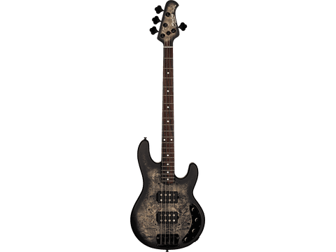 BAJO ELÉCTRICO STINGRAY RAY34 POPLAR BURL HH RM/R -Trans Black Satin